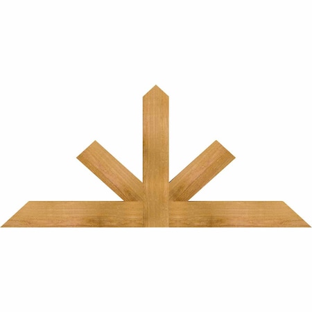 Ekena Millwork Saratoga Rough Sawn Timber Gable Bracket, Western Red Cedar, 48"W x 22"H x 2"D x 4"F, 11/12 Pitch GBW048X22X0204SAR00RWR